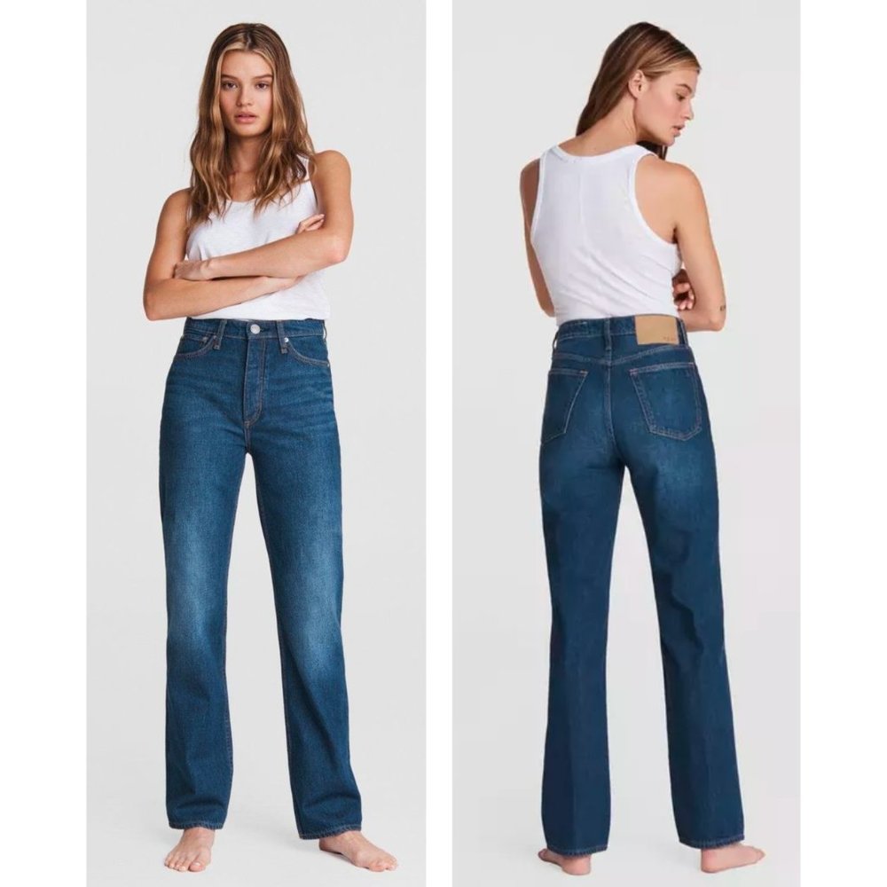 NWT rag & bone alex high rise straight in stowe